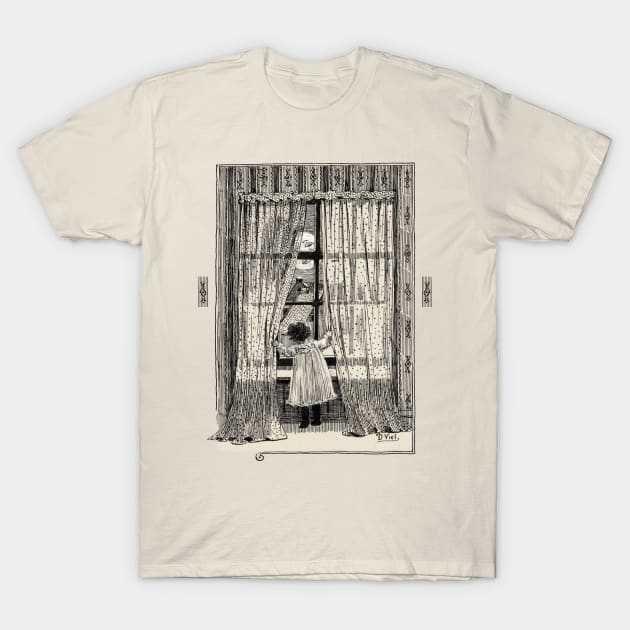 Little girl and the Moon T-Shirt by UndiscoveredWonders